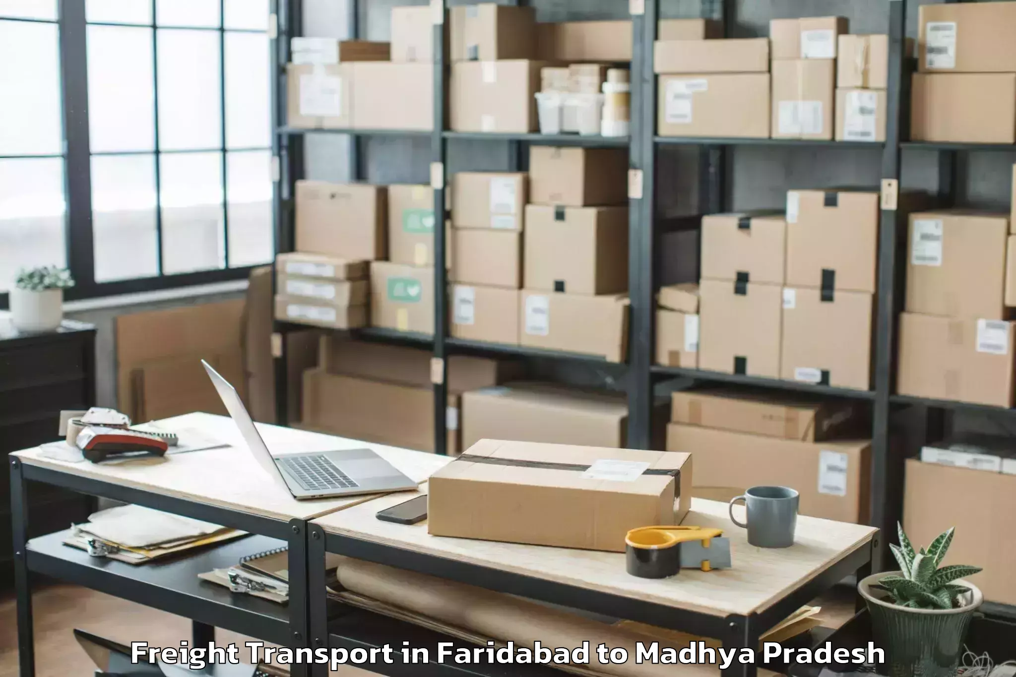 Reliable Faridabad to Gwalior Gird Freight Transport